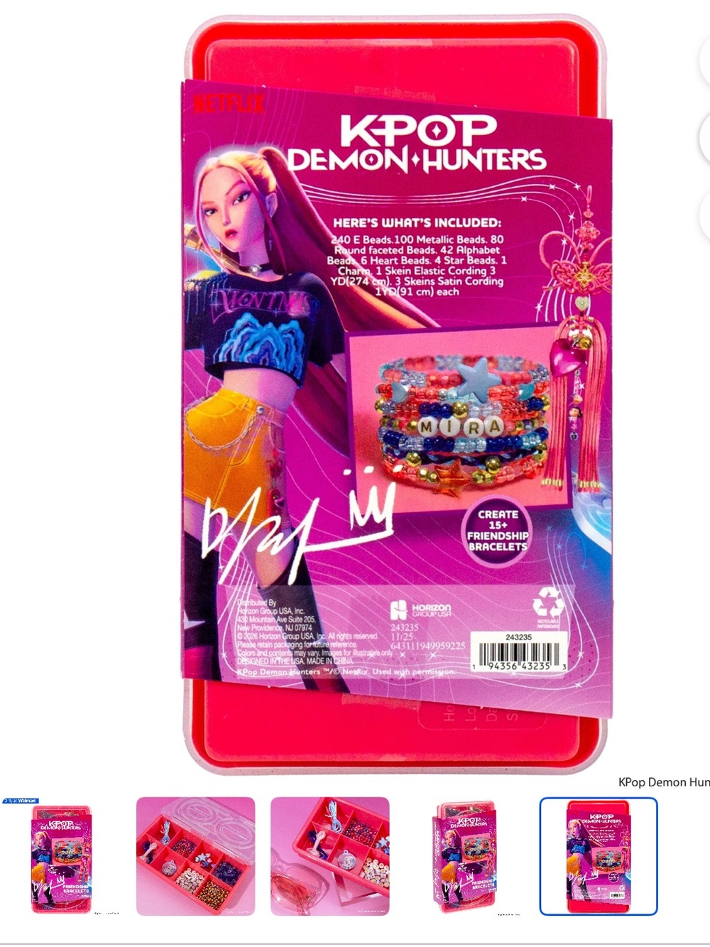 Netflix KPop Demon Hunters Bracelet Kit - Pink & Purple
